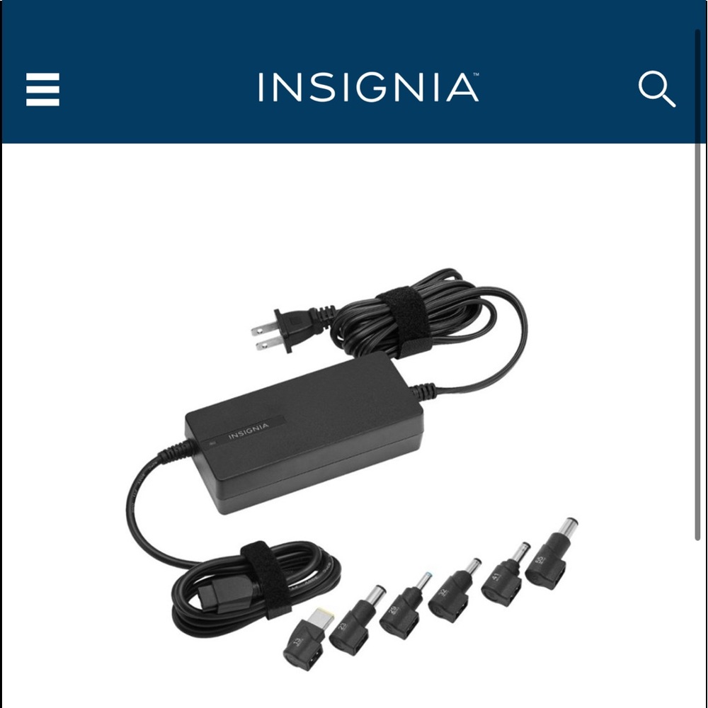 [Insignia] UNIVERSAL 90W Laptop Charger - Black
